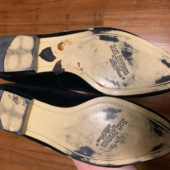 LIFE STRIDE NITE LIFE JEWELS black
suede FLATS avant garde rainbow VTG 80’s SZ11 - Picture 12 of 16